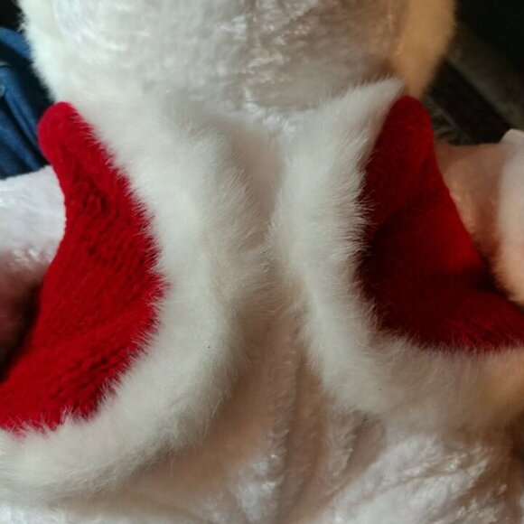 Vtg. Rare CommonWealth Kmart Co White Snowman Fur Green Hat Red Vest 199… - Picture 10 of 16